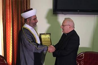رئیس انجمن علمای موصل با اسقف اعظم کلدانی های عراق دیدار کرد+ تصاویر