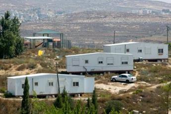 شهرک‌نشینان اسرائیلی ۲۹ خانه متحرک در فلسطین اشغالی نصب کردند