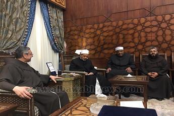 راهبان فرانسیسکن مصر با شیخ الازهر دیدار کردند+ تصاویر