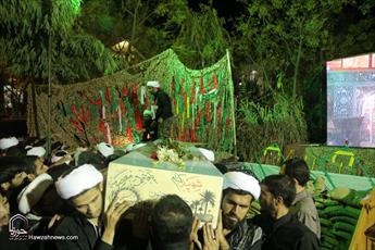 دفن شهدای گمنام در مدرسه علمیه پیوند مداد علماء و دماء شهداست