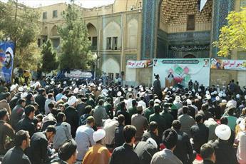 تجمع بزرگ طلاب و فضلای حوزه علمیه  علیه شیطان بزرگ آغاز شد