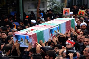 تشییع پیکر مطهر شهید تازه تفحص شده در خراسان شمالی