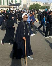 عکس/ حضور استاد خسروپناه در راهپیمایی اربعین