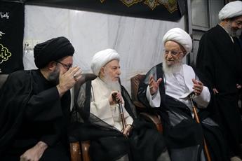 تصاویر/ دومین شب مراسم عزاداری اباعبدالله(ع)  در منزل آیت الله مقتدایی