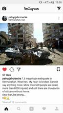 دلنوشته های جهانگردان  خارجی حرم حضرت معصومه(س) با زلزله زدگان