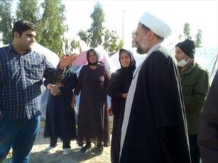 حضور معاون فرهنگی تبلیغی دفتر تبلیغات  در مناطق زلزله زده+ عکس
