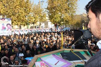 تصاویر/ مراسم تشییع پیکر شهید مدافع حرم حجت الاسلام سید نبی حسینی در اصفهان