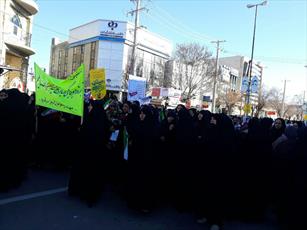 تجمع  طلاب خواهر استان کردستان  در حمایت از انقلاب و رهبری