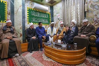 گروه علمای الازهر با نماینده آیت الله العظمی سیستانی دیدار کردند+ تصاویر