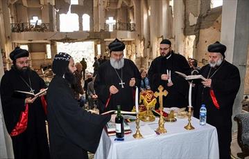 مسیحیان دیرالزور اولین مراسم مذهبی پس از داعش را برگزار کردند