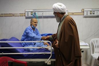 عیادت عضو  خبرگان رهبری از بیماران بیمارستان رازی+ عکس