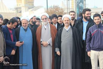 تصاویر/ تجدید میثاق طلاب و اساتید مدارس علمیه قزوین با آرمان های امام وشهدا