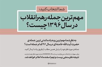 مهم‌ترین و به‌یادماندنی‌ترین جمله‌ی رهبر انقلاب در سال ۹۶ کدام است؟