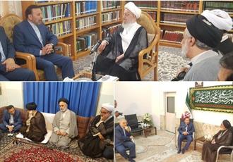 رئیس دفتر رئیس جمهور با مراجع و علما در قم دیدار کرد