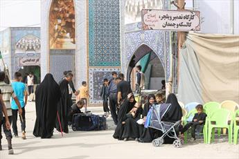 موکب آستان حضرت معصومه(س) در عمود ۱۰۸۰ آغاز به‌کار کرد+تصاویر