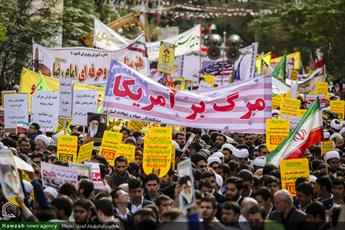 تصاویر/ راهپیمایی ضد استکباری یوم الله ۱۳ آبان در قم-۱