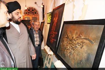 تصاویر/ افتتاح نمایشگاه نقاشی خط«عاشورایی» با مضامین اسلامی در گنجینه میراث اسلامی