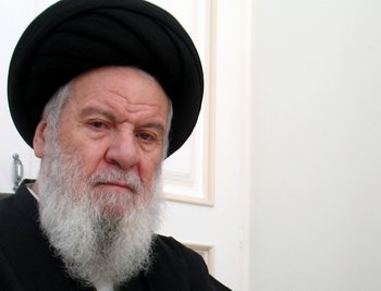 دیدار اعضای ستاد بازسازی عتبات عالیات با آیت‌الله‌العظمی موسوی اردبیلی